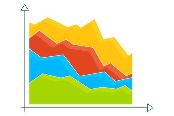 Color Area Diagram. Data Infographic Vis