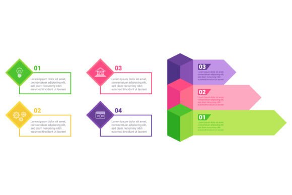 Colorful Info Graphic Set: A Visual Guide to Creative Success
