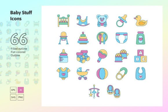 Enhance Your Designs with the Baby Stuff Icon Set