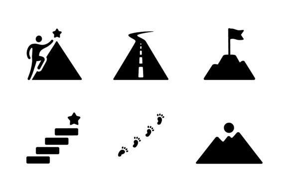 Success Achievement Icon Set EPS